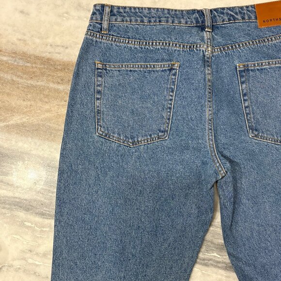 NWT Northsider NTH Steve Baggys Denim Blue Crop Buttonfly Denim Jeans Size XL/16 - Picture 5 of 9
